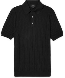 dunhill（ダンヒル）の「Dunhill Slim-Fit Cotton-Jacquard Polo Shirt