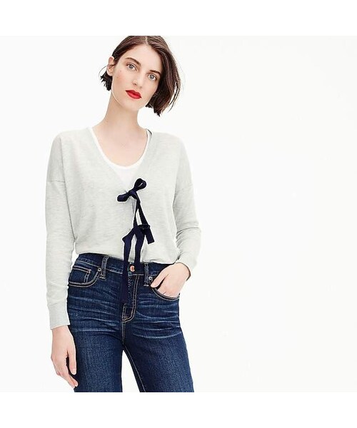 J.Crew,Bow-front cardigan - WEAR