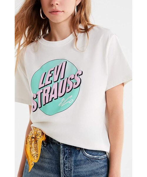 Levi's（リーバイス）の「Levi's Levi’s Circle Logo Tee（Tシャツ/カットソー・レディース・White・XS/S/M/L/XL）」の3枚目の写真