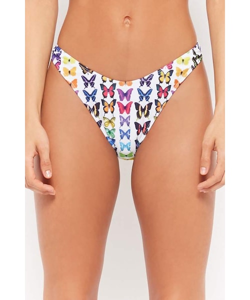 FOREVER 21（フォーエバー トゥエンティーワン）の「Forever 21 Butterfly Bikini Bottoms（水着・レディース・White・Small/Medium/Large）」の4枚目の写真