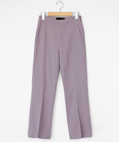 DHOLIC（ディーホリック）の「リネン混ブーツカットパンツ（その他パンツ・レディース・ブラック/ベージュ/ブルー/その他/パープル・S/M/L）」の4枚目の写真