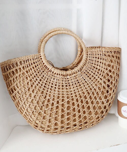 DHOLIC（ディーホリック）の「2TYPEラタンバケットバッグ（かごバッグ・レディース・ベージュ/その他・FREE）」の2枚目の写真