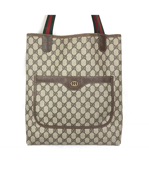 証明書付✨良品✨グッチ　pvc シェリーライン　トート　gg レザー　大容量 証明書付✨良品✨グッチ pvc シェリーライン トート gg レザー 大容量