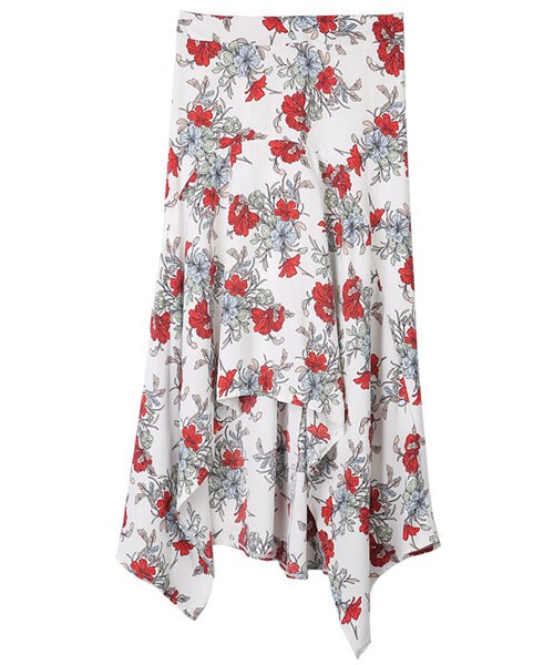 DINT（ディント）の「ピュアオンバルフラワースカート（スカート・レディース・블루/화이트・one(44~66size)）」の2枚目の写真