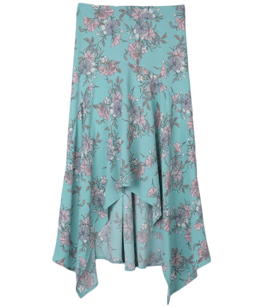 DINT（ディント）の「ピュアオンバルフラワースカート（スカート・レディース・블루/화이트・one(44~66size)）」の3枚目の写真