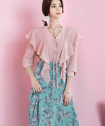 DINT | ホリックパールのボタンラッフルブラウス(シャツ/ブラウス)