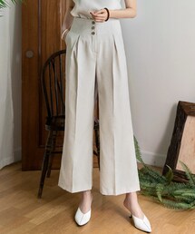 DINT | メロああリネンスリーボタンパンツ(スラックス)