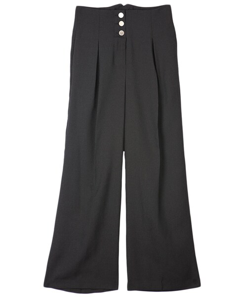 DINT（ディント）の「メロああリネンスリーボタンパンツ（スラックス・レディース・베이지/브라운/블랙・S/M）」の2枚目の写真