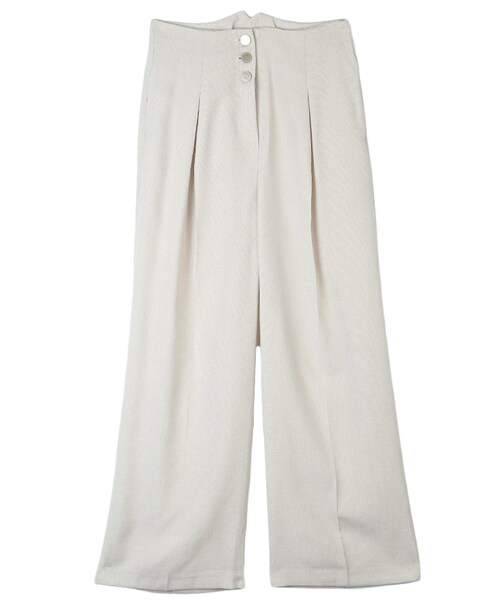 DINT（ディント）の「メロああリネンスリーボタンパンツ（スラックス・レディース・베이지/브라운/블랙・S/M）」の4枚目の写真