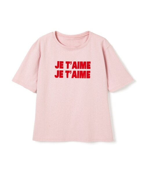 GRL（グレイル）の「JE T’AIMEロゴTシャツ（Tシャツ/カットソー・レディース・オフホワイト/ピンク・M）」の2枚目の写真