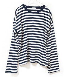 Tiffee SELECT | ドロップショルダーロングスリーブボーダーカットソー(Tシャツ/カットソー)