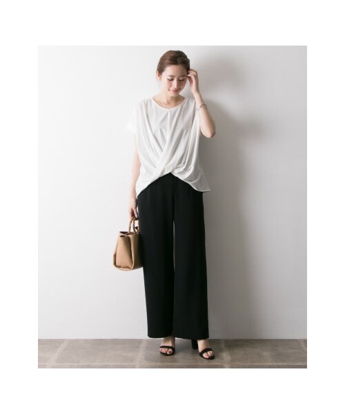 URBAN RESEARCH（アーバンリサーチ）の「イージーワイドパンツ（パンツ・レディース・BEIGE/BLACK・FREE）」の7枚目の写真