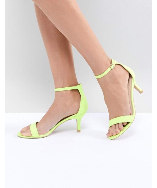 glamorous barely there kitten heeled sandals