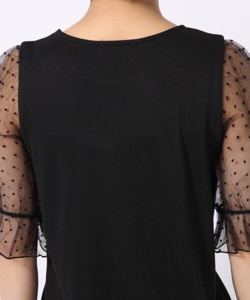 LOWRYS FARM（ローリーズファーム）の「ソデオーガンジープルオーバー（トップス・オフ/ブラック/ブラウン）」の10枚目の写真