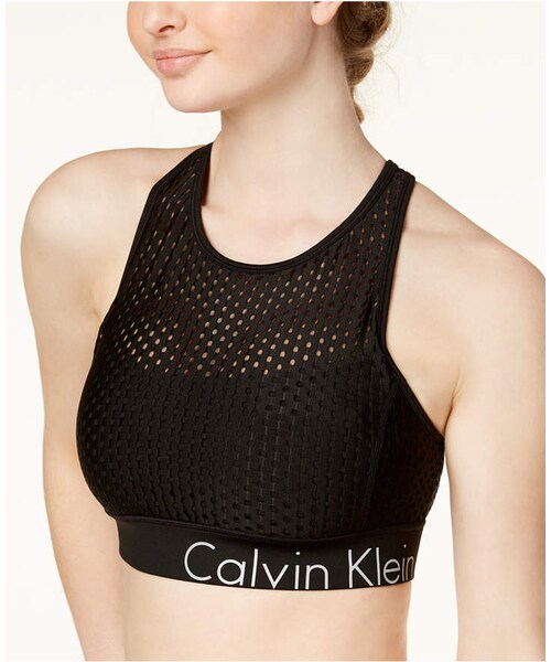 Calvin Klein,Calvin Klein Performance Mesh Cross-Back Medium-Support Sports  Bra - WEAR