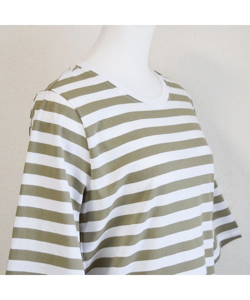 no brand（ノーブランド）の「【再入荷】5分袖 BORDER Tシャツ（Tシャツ/カットソー・レディース・その他）」の7枚目の写真