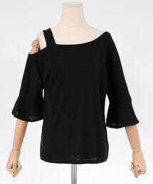 DHOLIC | ワンショルダーラッフルTシャツ(Tシャツ/カットソー)