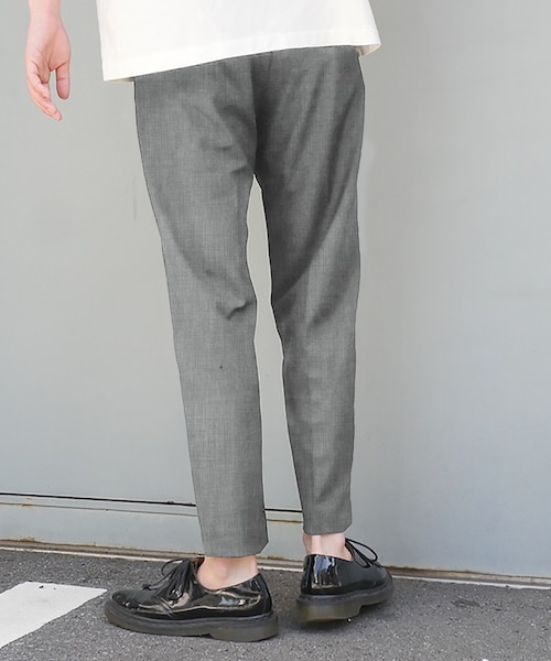 LIDNM(リドム)の「ビエラギャバアンクルスラックス【ライトグレー】(スラックス・メンズ・グレー・S.M.L)」の2枚目の写真