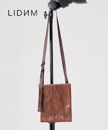 LIDNM | プルアップレザーサコッシュ【ブラウン】(ボディバッグ/ウエストポーチ)