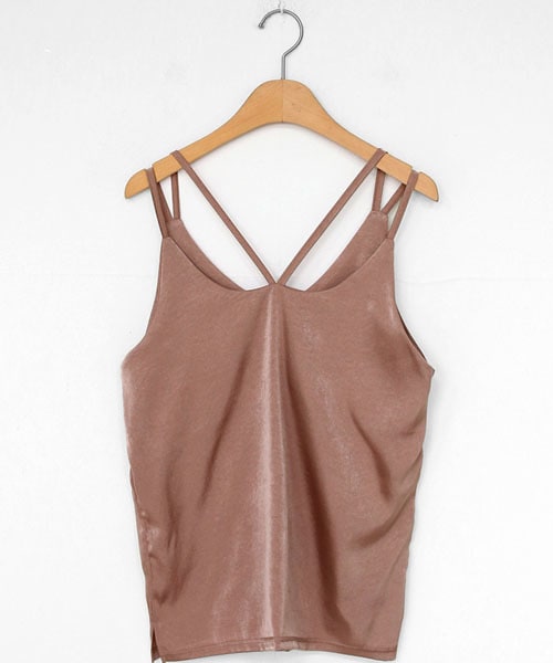 DHOLIC（ディーホリック）の「ダブルストラップスリーブレス（キャミソール・レディース・ブラック/イエロー/ホワイト/ピンク・FREE）」の4枚目の写真