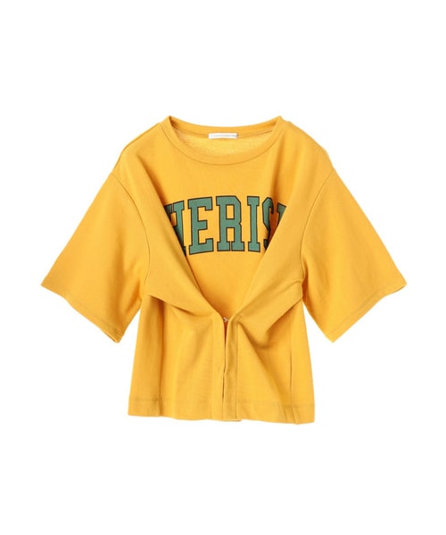 E hyphen world gallery（イーハイフンワールドギャラリー）の「・カレッジプリント2Wayスウェットプルオーバー（トップス・オフホワイト/杢グレー/イエロー/グリーン/ネイビー・F）」の8枚目の写真