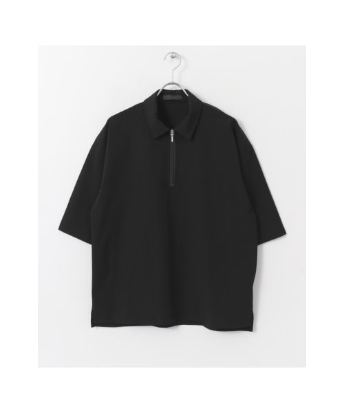 SENSE OF PLACE by URBAN RESEARCH（センスオブプレイスバイアーバンリサーチ）の「テックハーフジップシャツ(5分袖)（トップス・メンズ・BEIGE/BLACK・M/L）」の4枚目の写真