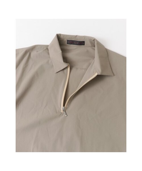 SENSE OF PLACE by URBAN RESEARCH（センスオブプレイスバイアーバンリサーチ）の「テックハーフジップシャツ(5分袖)（トップス・メンズ・BEIGE/BLACK・M/L）」の6枚目の写真