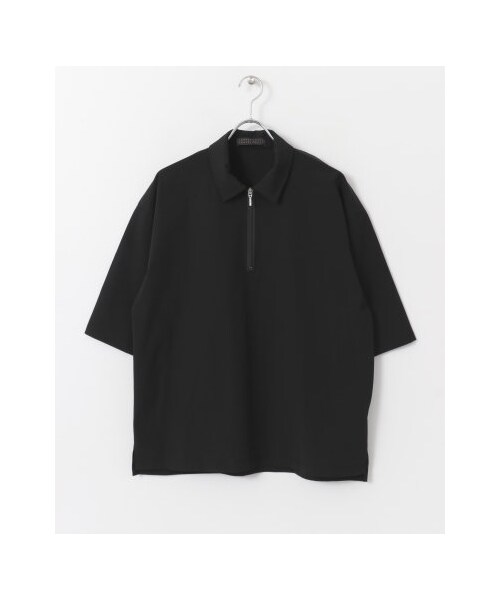 SENSE OF PLACE by URBAN RESEARCH（センスオブプレイスバイアーバンリサーチ）の「テックハーフジップシャツ(5分袖)（トップス・メンズ・BEIGE/BLACK・M/L）」の2枚目の写真