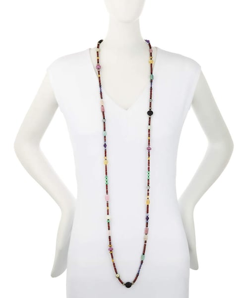 Splendid（スプレンディッド）の「splendid Long Bohemian Mixed Gem Necklace Garnet 