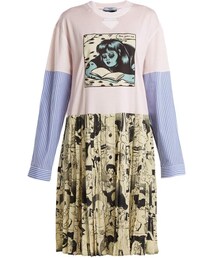 PRADAプリントワンピース 一部店舗限定/速乾性/洗える】モノトーンプリント ワンピース