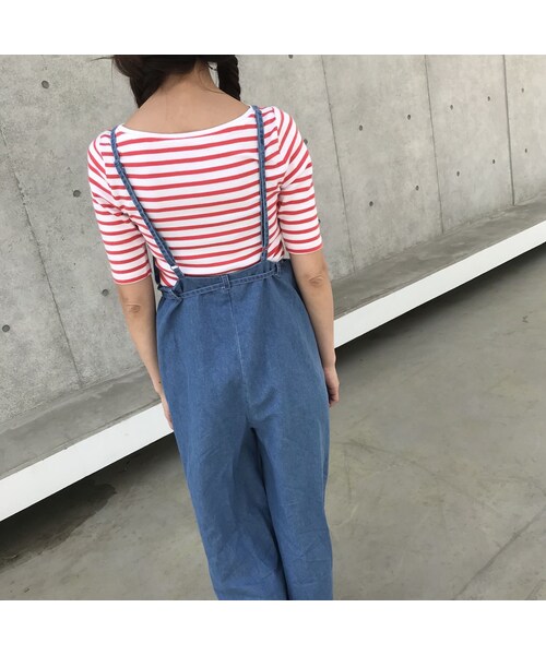 copine（コピン）の「ウエストリボンデニムサロペットワイドパンツ【クリックポスト対象商品】（サロペット/オーバーオール・レディース・その他）」の15枚目の写真