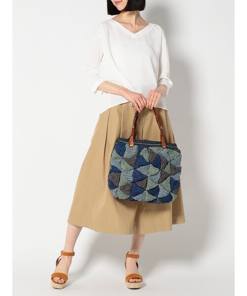 ジャマンピュエッシュ ラフィア かごバッグ jamin puech 本物保証，大