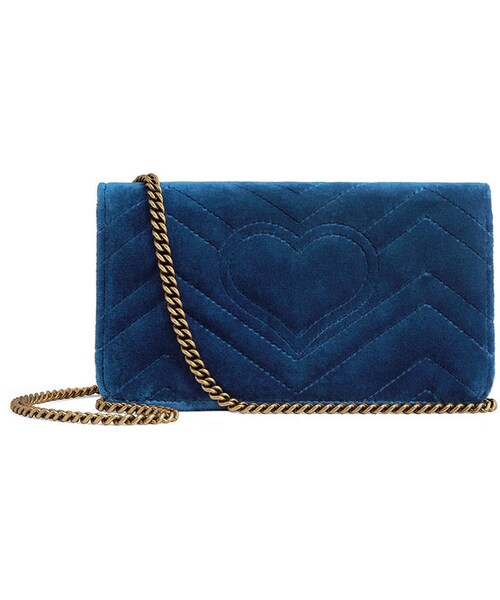 GUCCI（グッチ）の「Gucci GG Marmont Velvet Crossbody Bag（クラッチバッグ・レディース・Purple/Black/Blue・One Size）」の5枚目の写真
