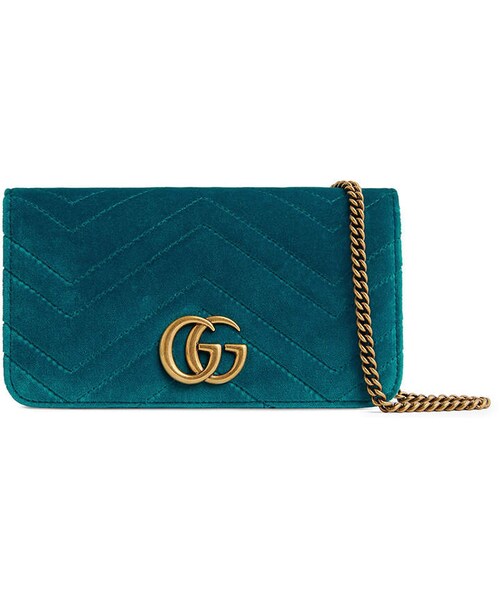 GUCCI（グッチ）の「Gucci GG Marmont Velvet Crossbody Bag（クラッチバッグ・レディース・Purple/Black/Blue・One Size）」の6枚目の写真