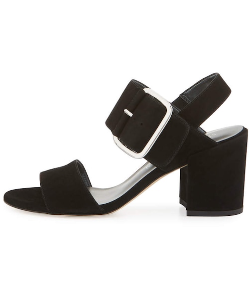 STUART WEITZMAN(スチュアートワイツマン)の「Stuart Weitzman Citysandal Suede Buckle City Sandal(その他シューズ・レディース・Black・11b / 41eu)」の4枚目の写真