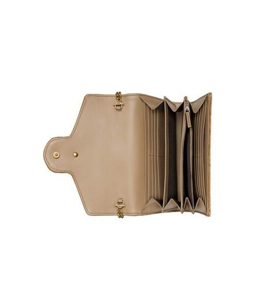 gg marmont 2.0 matelassé velvet wallet on a chain