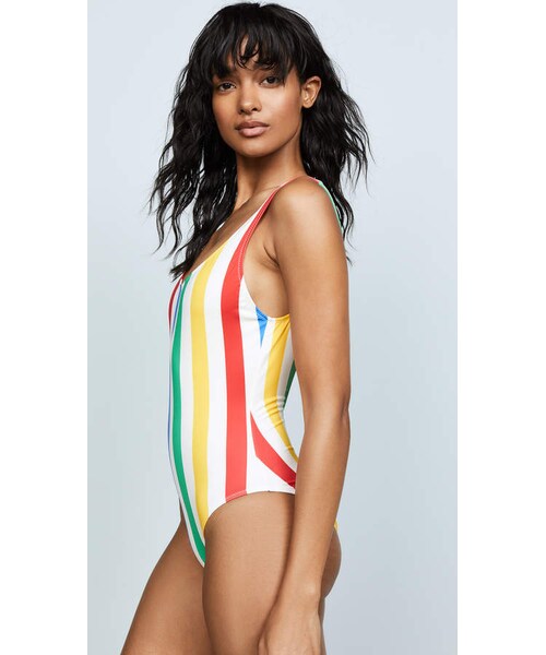 Solid & Striped（ソリッドアンドストライプ）の「Solid & Striped The Anne Marie One Piece（水着・レディース・Primary Stripe・XS/S/M/L）」の3枚目の写真