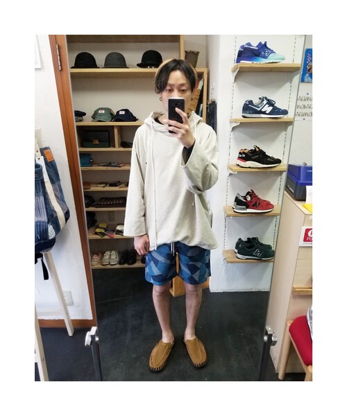 STORES.jp（ストアーズドットジェーピー）の「INDIGO イージーショーツ(ユニセックス)（その他パンツ・メンズ・その他）」の5枚目の写真