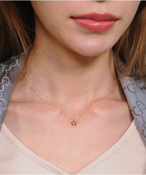 two ply（トゥープライ）の「トゥー プライ 627 シューティング スター ダイヤモンド ネックレス（ネックレス・レディース・ゴールド・40cm）」の4枚目の写真