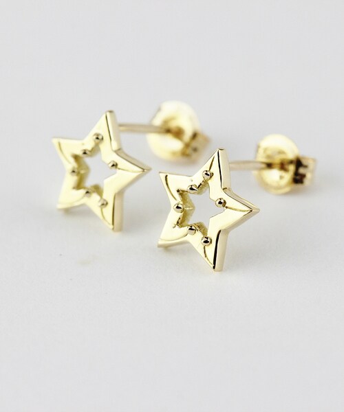two ply（トゥープライ）の「トゥープライ 632 シューティング スター スタッド ピアス（ピアス（両耳用）・レディース・ゴールド・Free）」の2枚目の写真