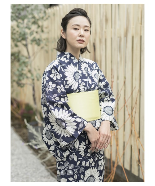 Lugnoncure（ルノンキュール）の「単色ひまわり柄浴衣（）」 - WEAR
