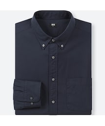 UNIQLO | エクストラファインコットンブロードシャツ（ボタンダウン・長袖）(シャツ/ブラウス)