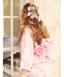 maison de fleur・フレンチリボン柄浴衣 Maison de FLEUR（メゾンドフルール）の「フレンチリボン浴衣