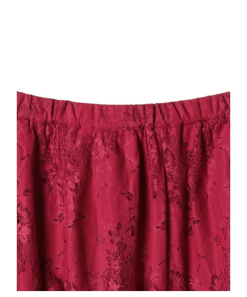 earth music&ecology(アースミュージックアンドエコロジー)の「・レースマキシスカート(スカート・ブラック/ピンク/グレーベージュ/マスタード/ロイヤルブルー/ダークグリーン・F)」の3枚目の写真