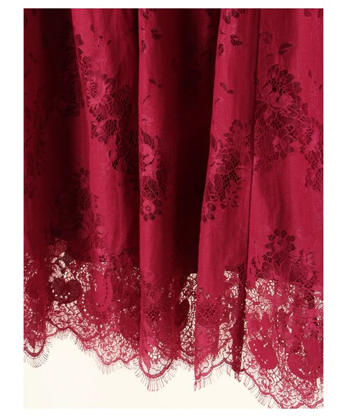 earth music&ecology(アースミュージックアンドエコロジー)の「・レースマキシスカート(スカート・ブラック/ピンク/グレーベージュ/マスタード/ロイヤルブルー/ダークグリーン・F)」の6枚目の写真