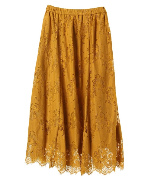 earth music&ecology(アースミュージックアンドエコロジー)の「・レースマキシスカート(スカート・ブラック/ピンク/グレーベージュ/マスタード/ロイヤルブルー/ダークグリーン・F)」の10枚目の写真