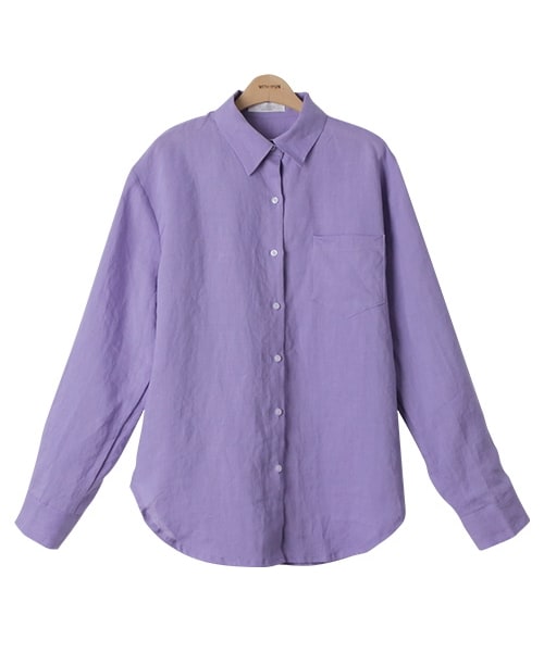 withipun（ウィズイプン）の「カラールーズシャツ（シャツ/ブラウス・レディース・ホワイト/イエロー/パープル/レッド/ブラウン・FREE）」の3枚目の写真