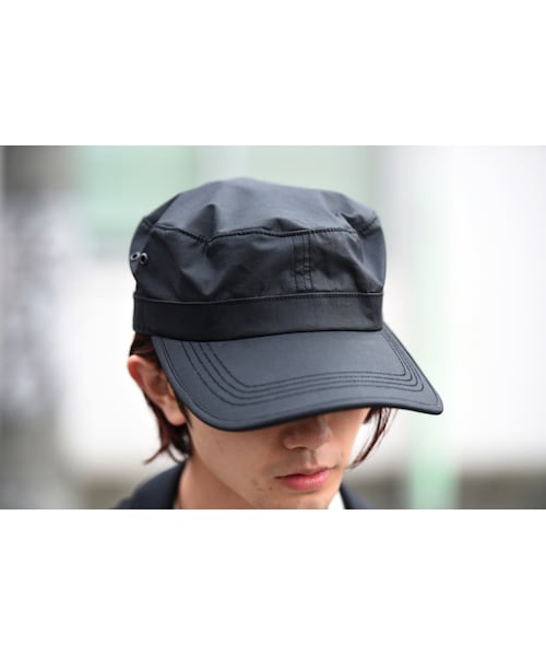 ESSAY(エッセイ)の「ESSAY LONGBRIM WORK CAP black(キャップ・メンズ・ブラック・FREE)」の1枚目の写真