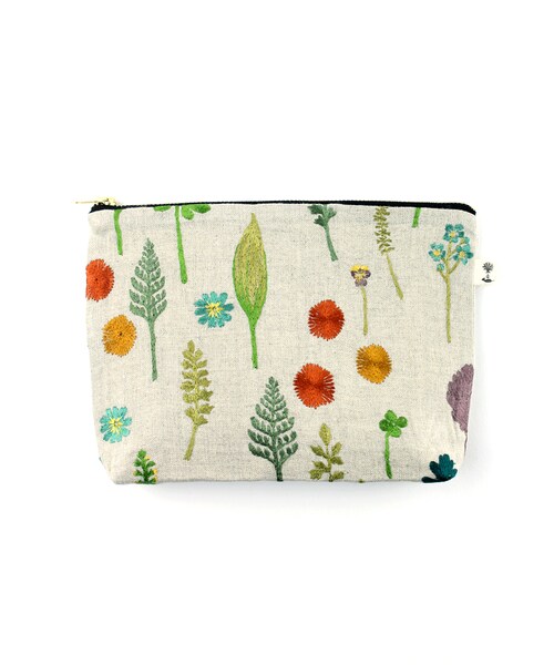 ❁ハンドメイド❁ CORAL&TUSK　ポーチ CORAL&TUSK [Bear Pencil Pouch] クマモチーフ 両面刺繍 ポーチ
