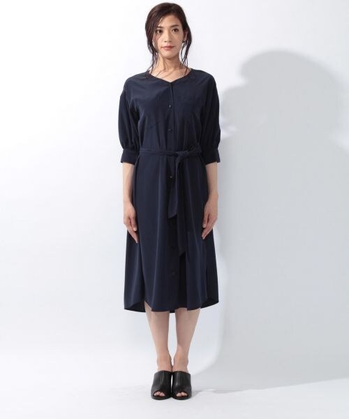 laboratory work（ラボラトリーワーク）の「ドルマンショートスリーブトロミワンピース（ワンピース/ドレス・グレーベージュ/キャメル/ネイビー）」の10枚目の写真